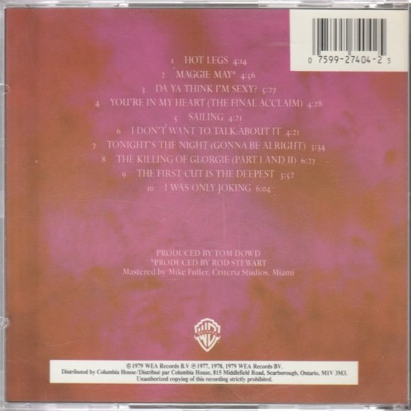 ROD STEWART GREATEST HITS - Picture 2 of 3